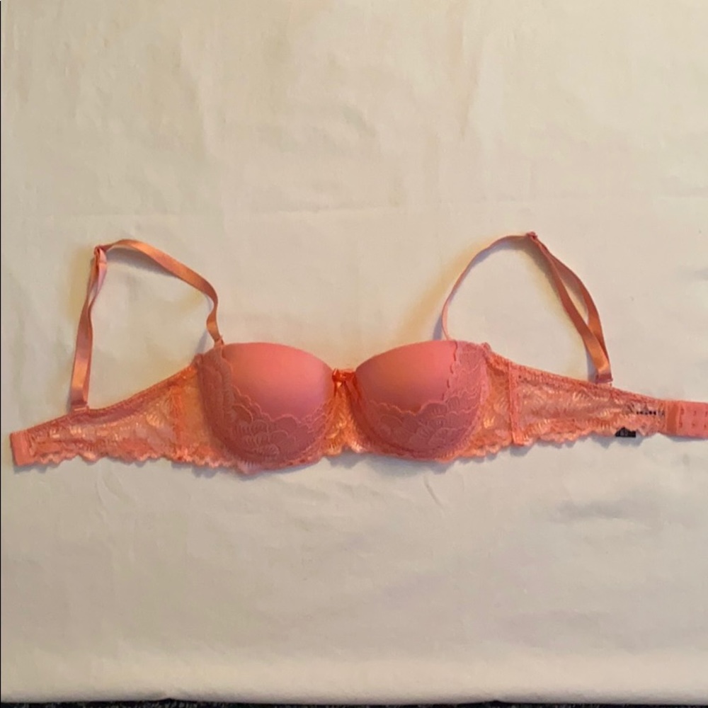 Pure Beauty by Rene Rafe Pink Lace Bra Sz 34B
